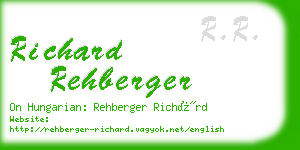 richard rehberger business card